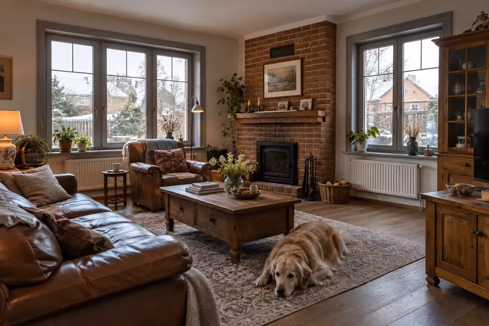 Гостиная после замены окон