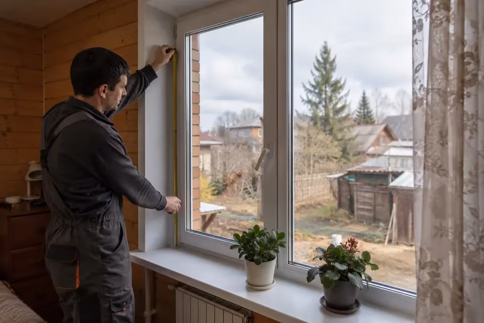 Профиль и оконная ручка